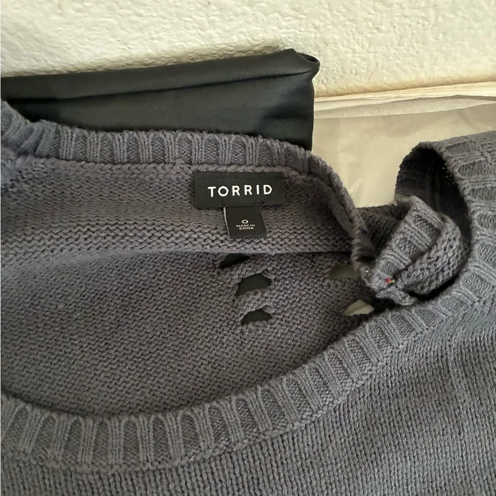 Torrid distressed sweater